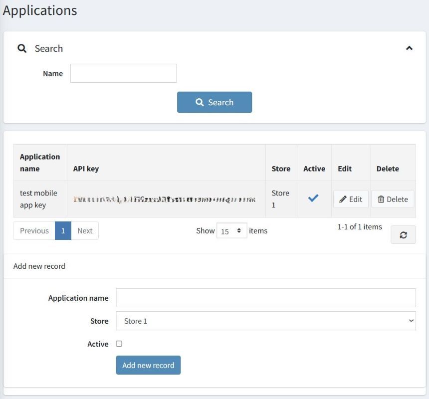 nopcommerce public restful web api application page screenshot by nopadvance